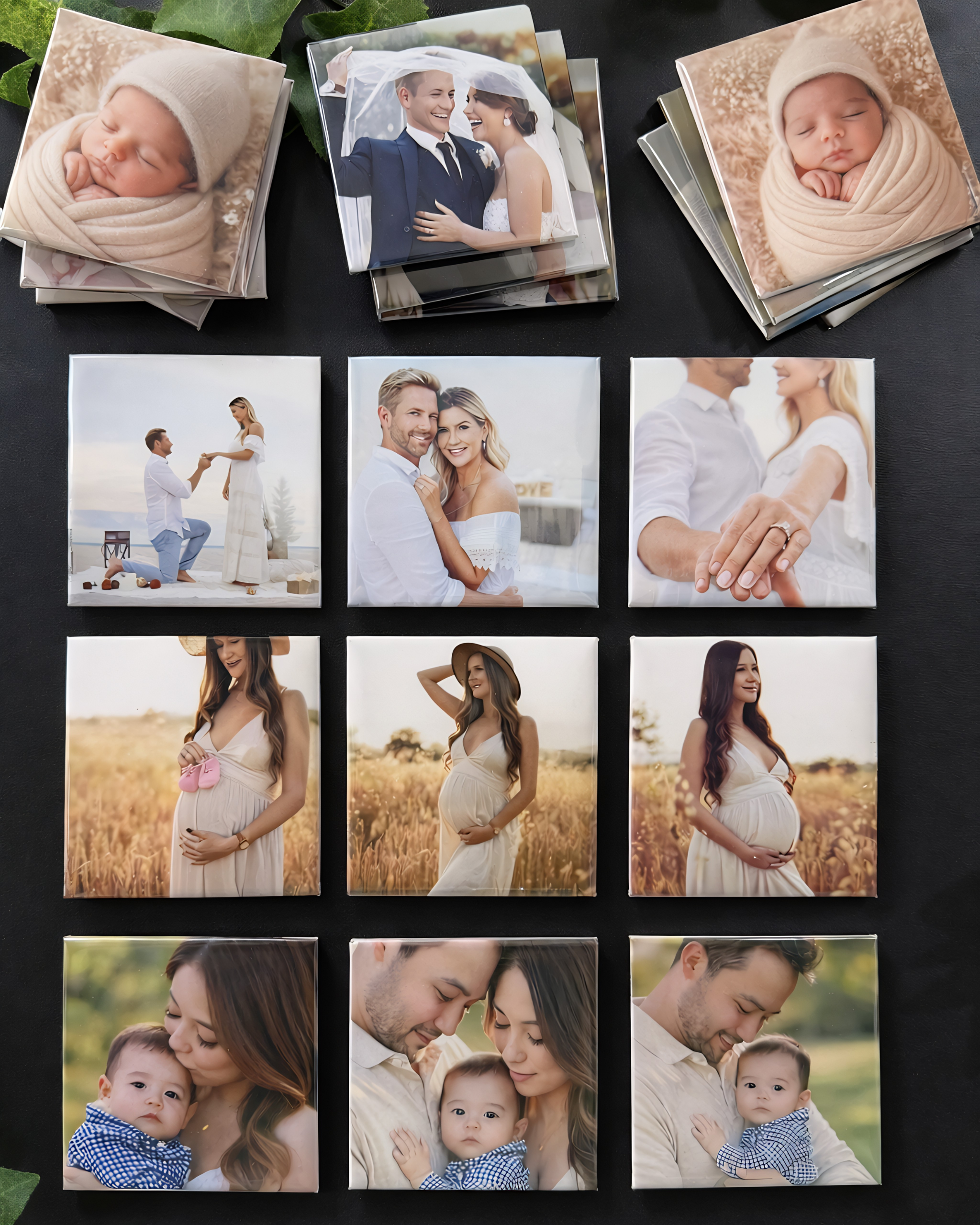50 Pack (2x2) Handcrafted Photo Magnets